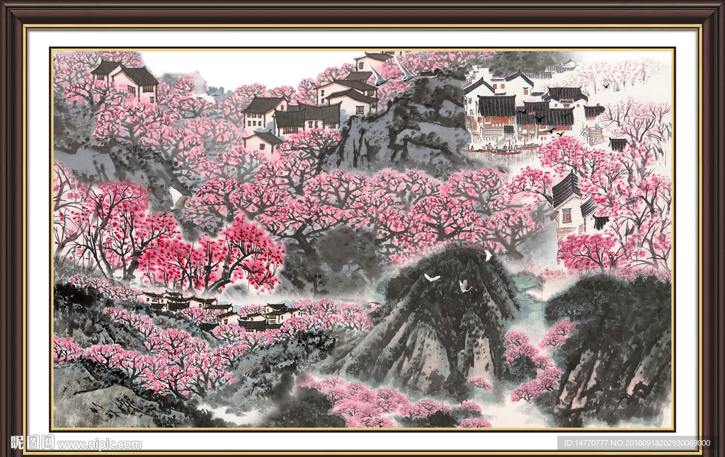鸿运当头国画