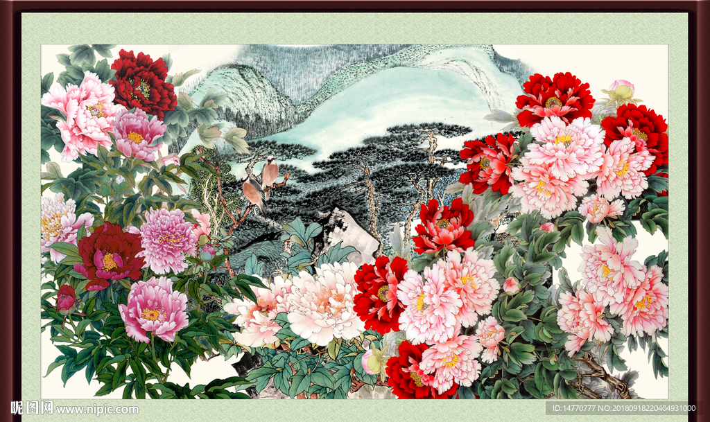 牡丹国画 花开富贵
