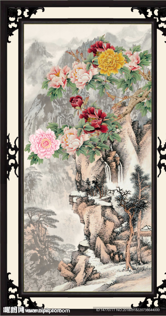 牡丹国画 花开富贵