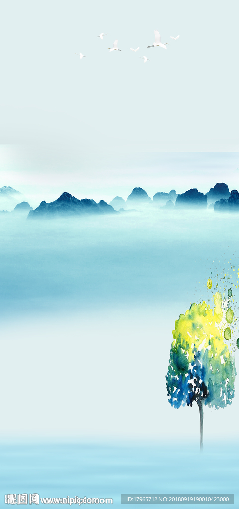 北欧玄关画