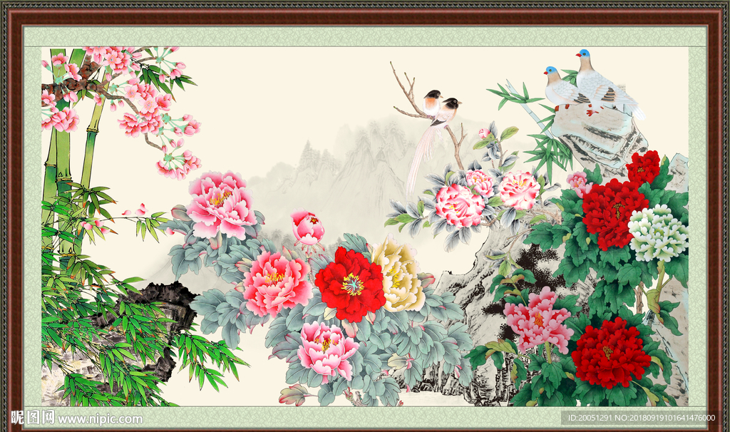 国画牡丹图