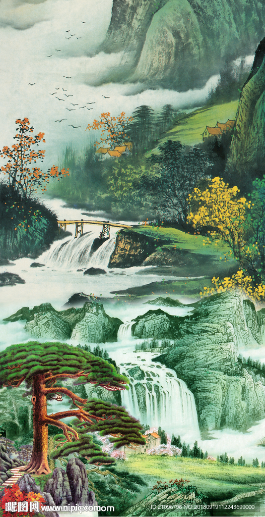 玄关 玄关画 国画山水