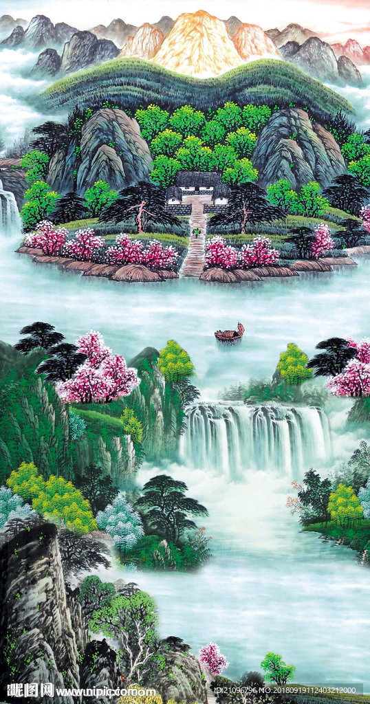 玄关 玄关画 国画山水