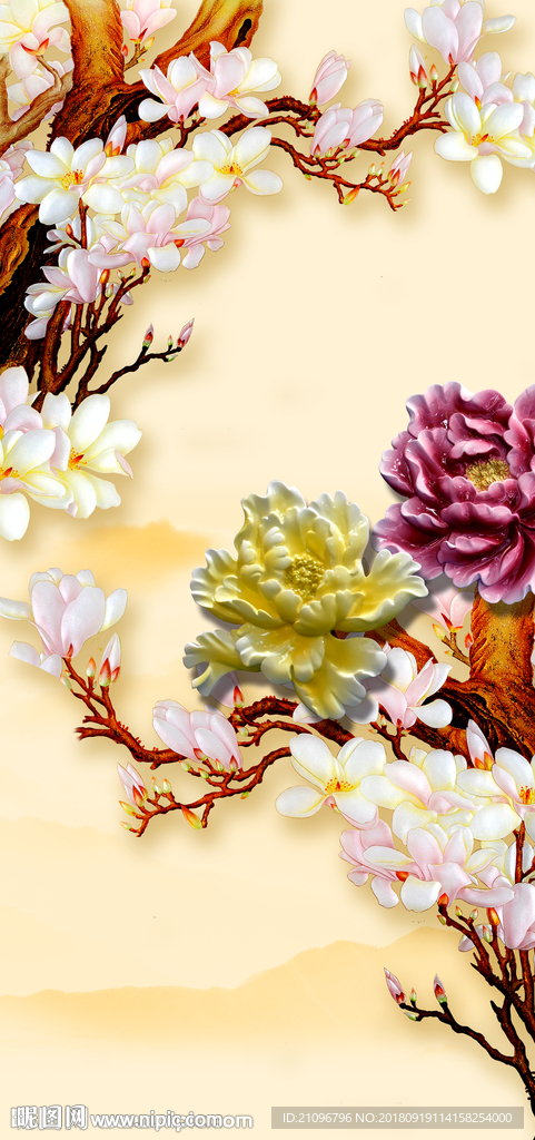 玄关 玄关画 金玉满堂