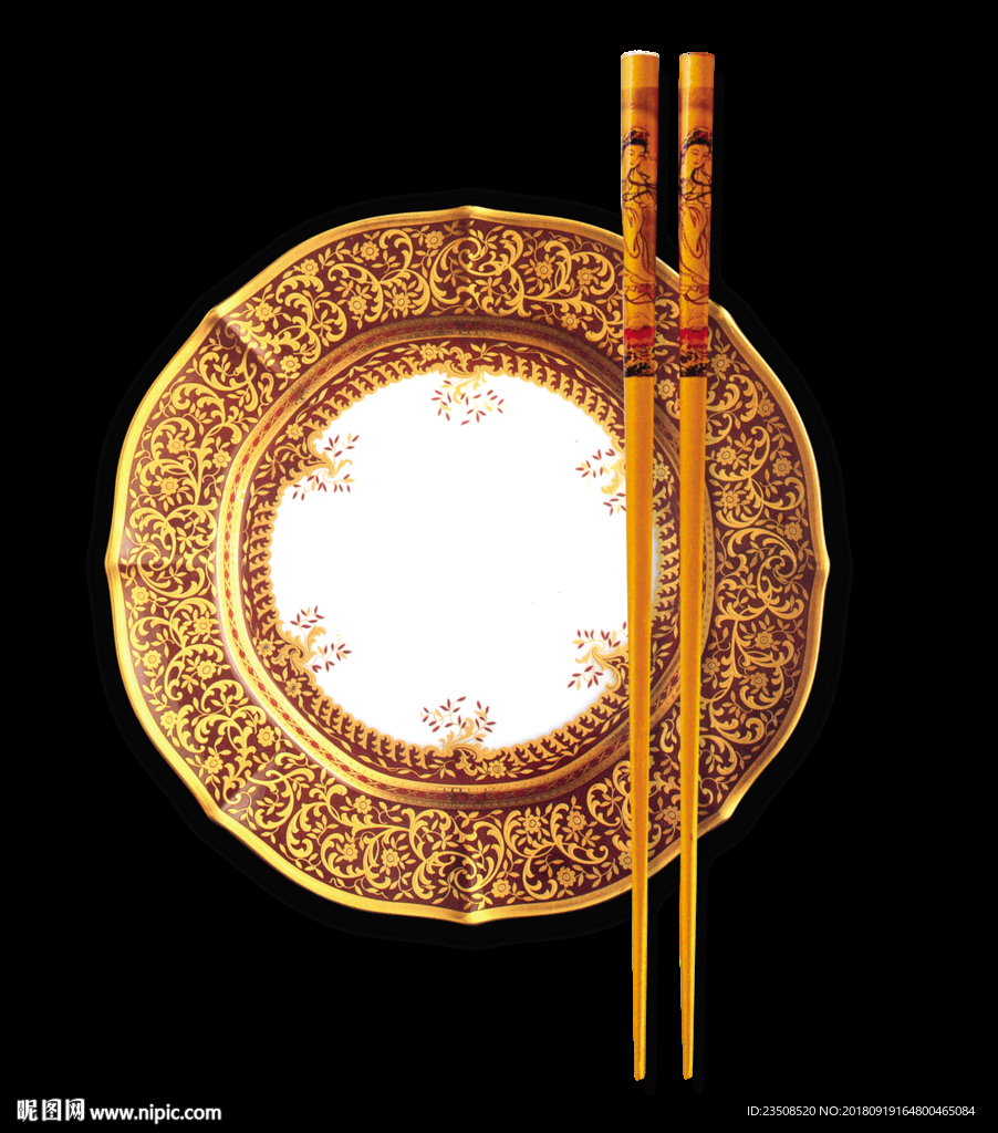 黄金盘子和筷子