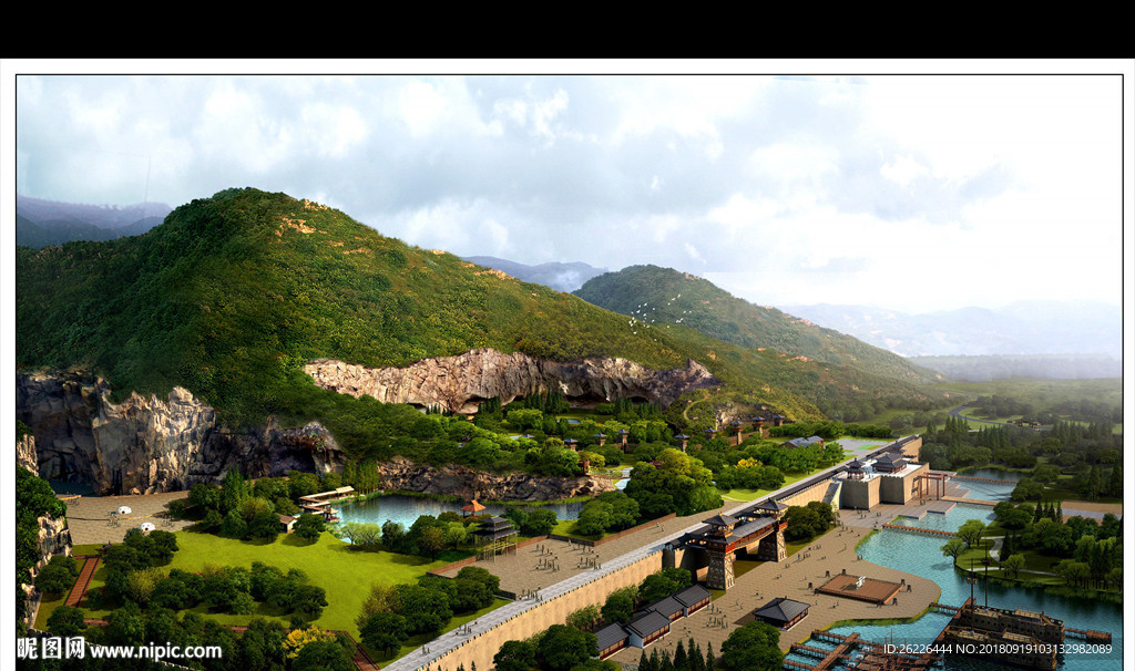 苏州园林-山区古建景观