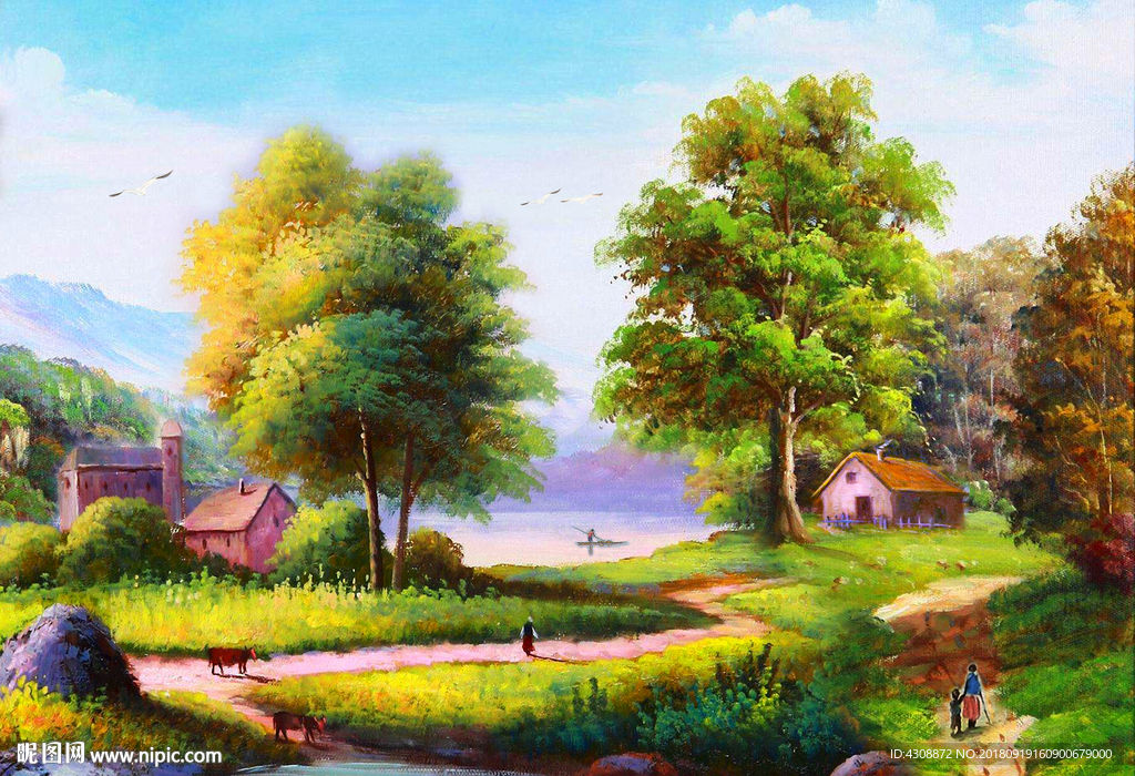 乡村油画