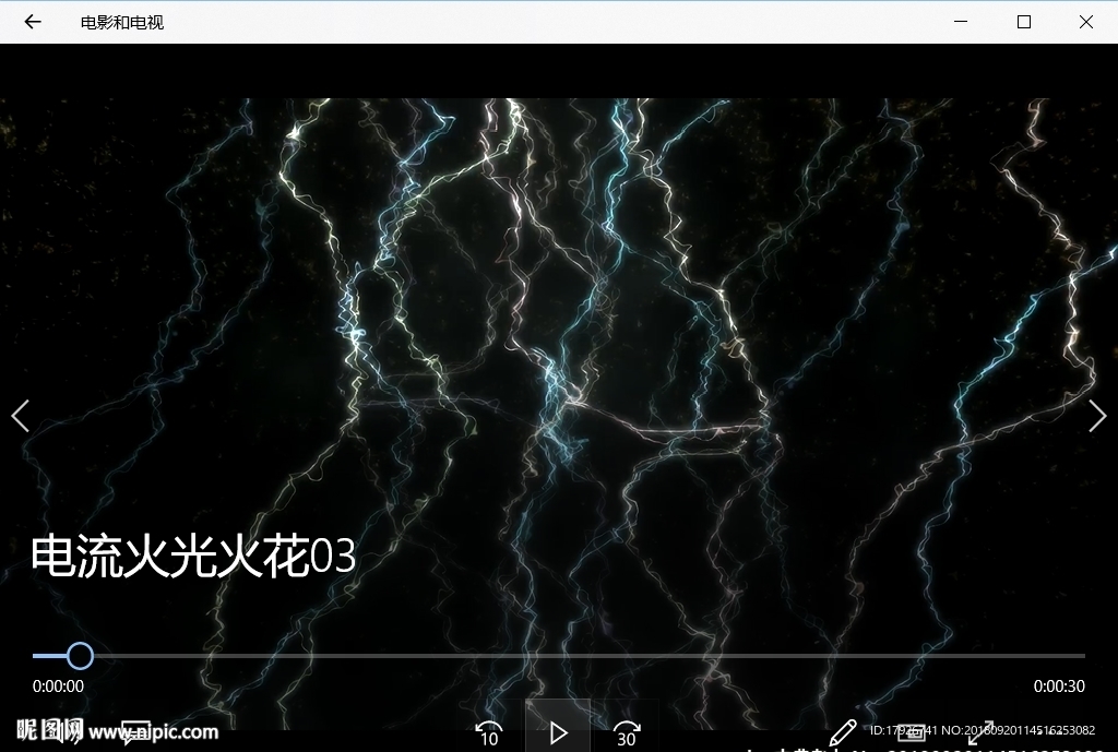 电光火花闪电视频动态背景特效