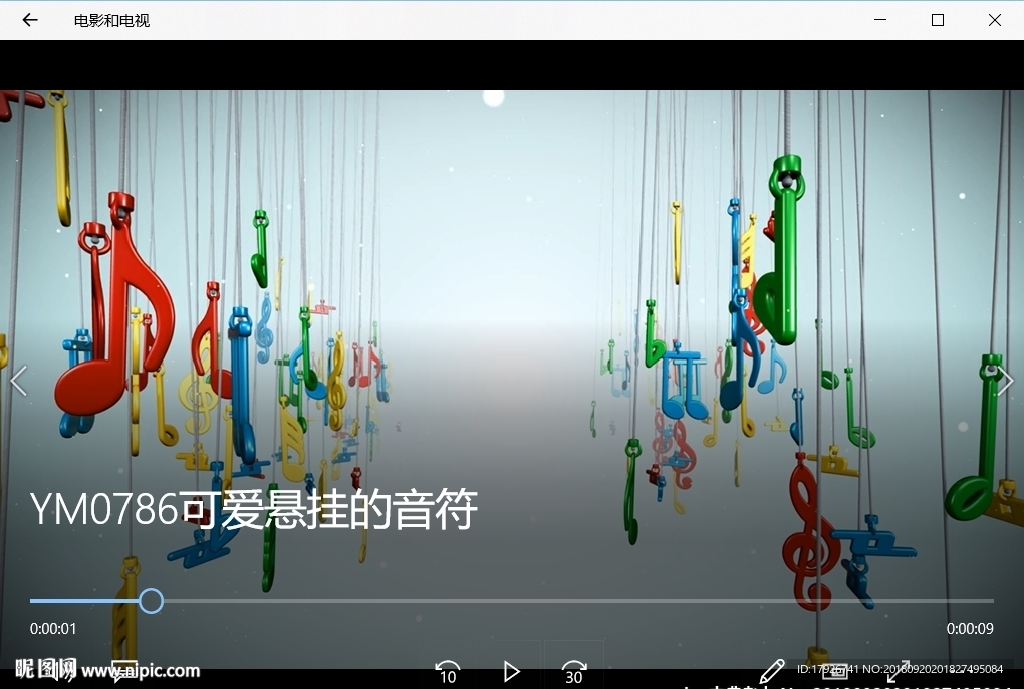 卡通音乐音符视频动态背景特效素