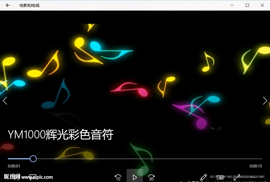 卡通音乐音符视频动态背景特效素