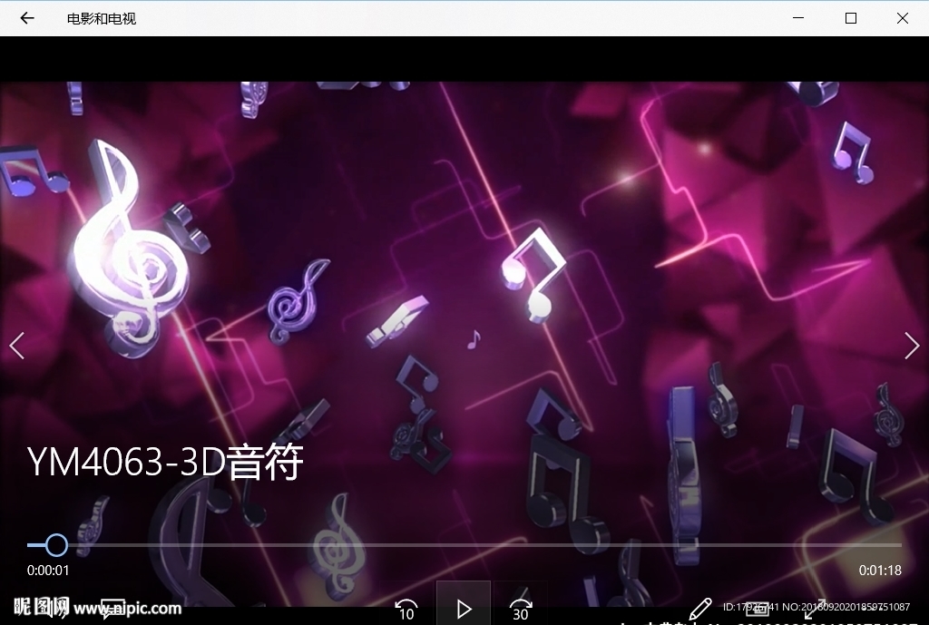 卡通音乐音符视频动态背景特效素