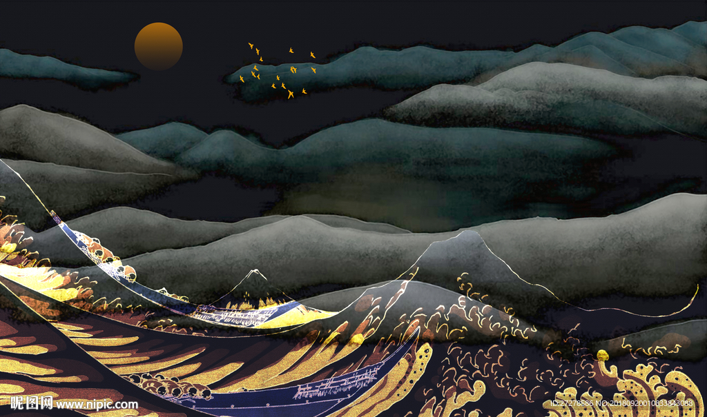 山水画 大型山水 抽象山水画