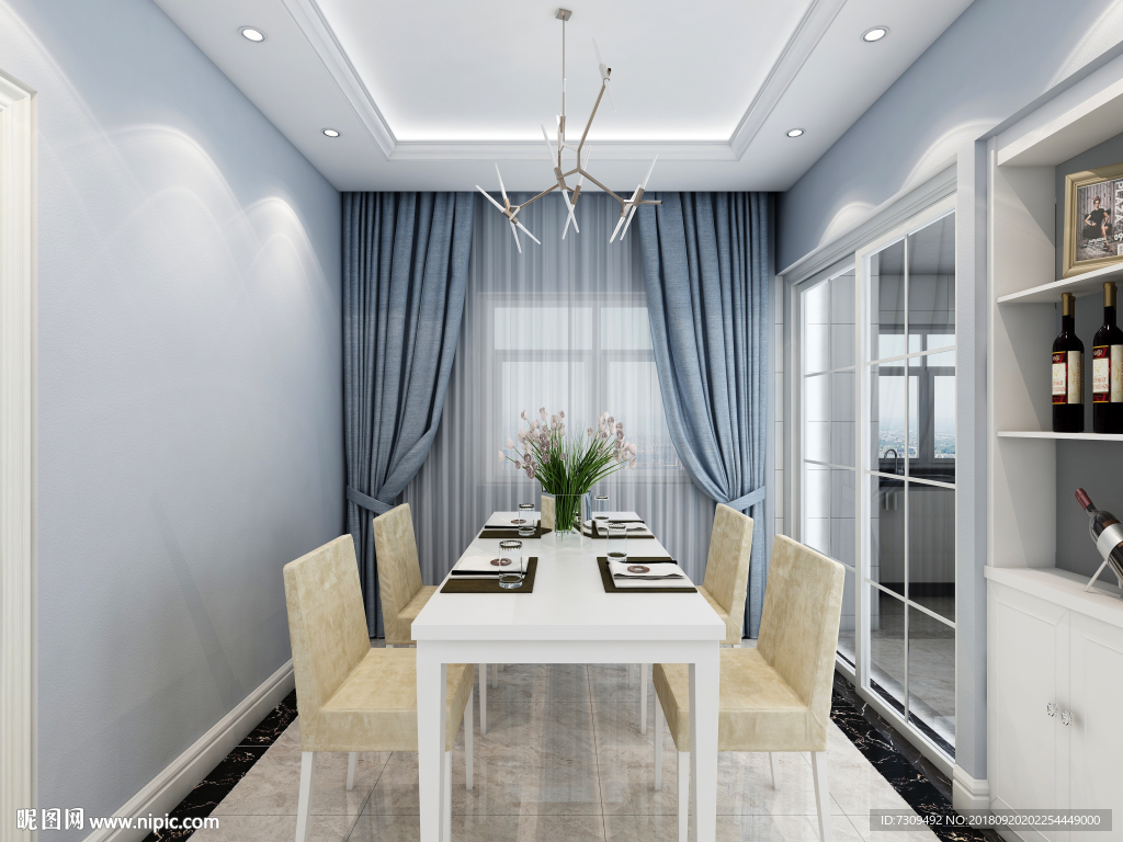 现代简约餐厅装修效果图