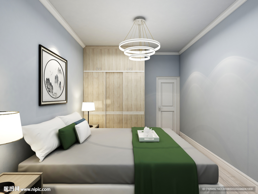 现代简约次卧装修效果图