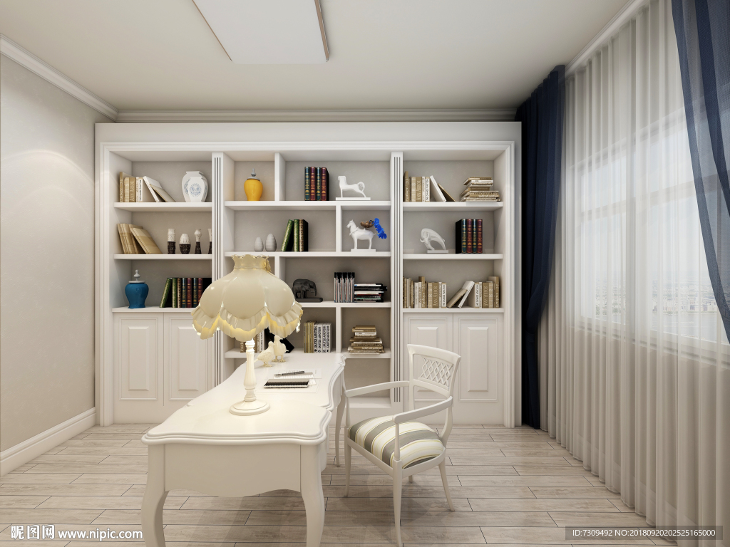 现代简约家居书房装修效果图