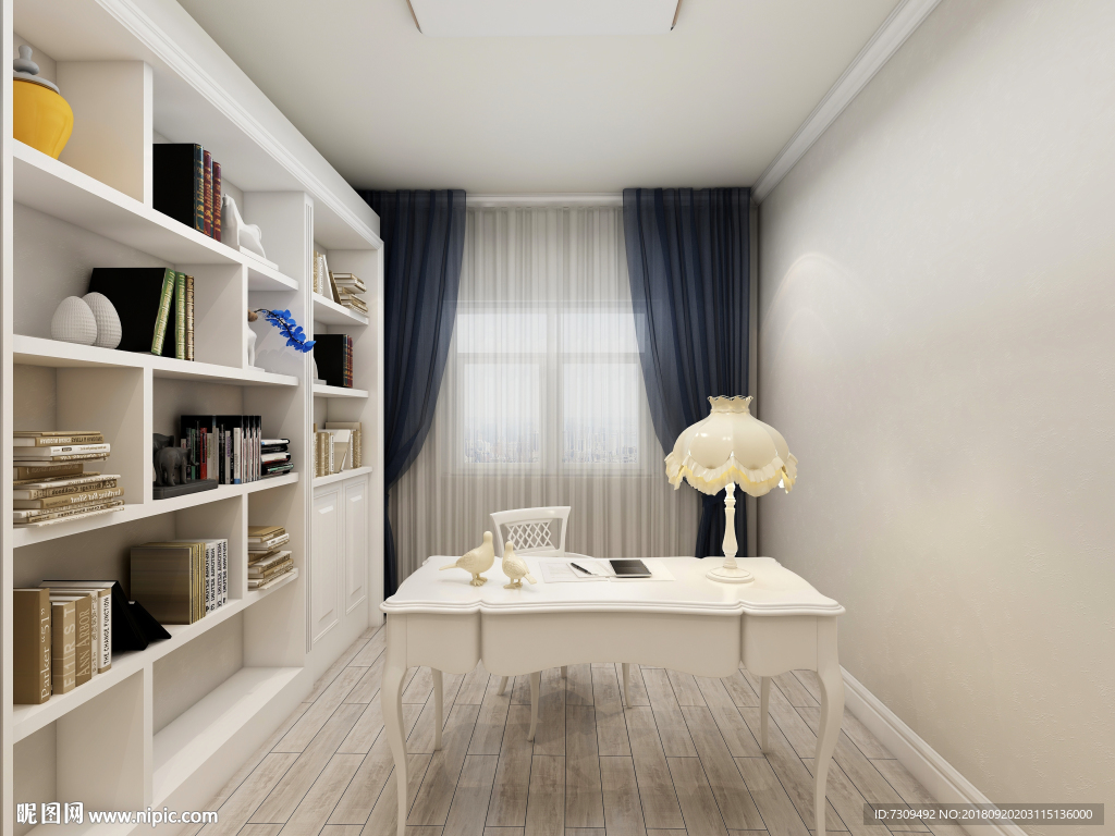 现代简约风格书房装修效果图