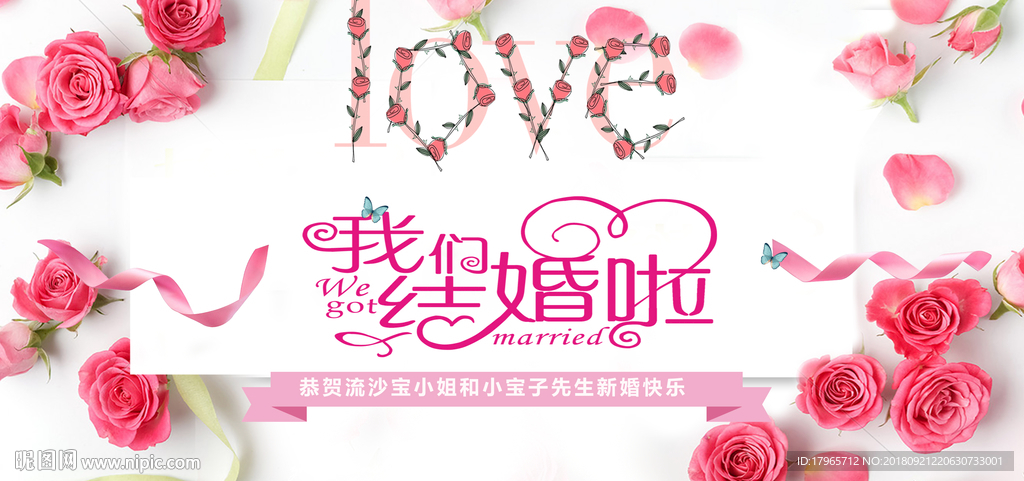 婚礼展板