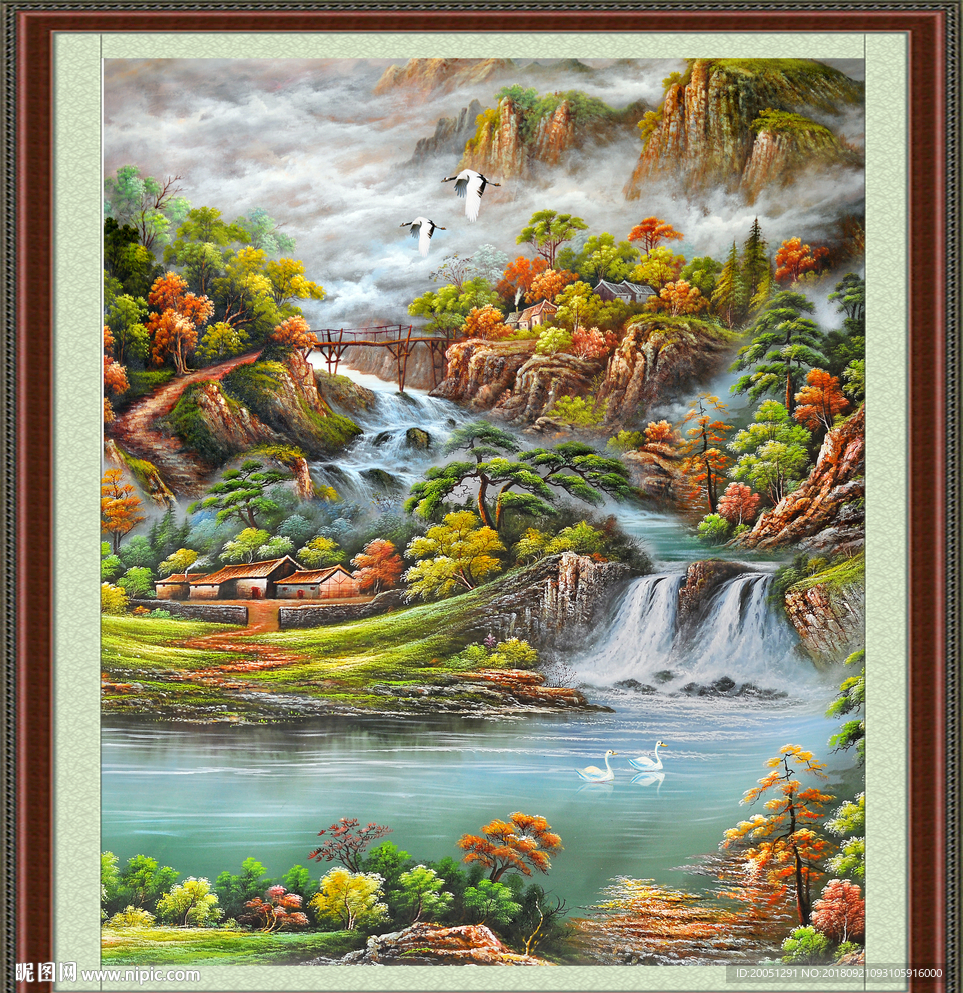 油画山水 风景油画