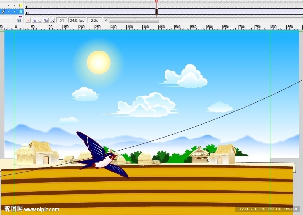 燕子田边飞翔6秒动画