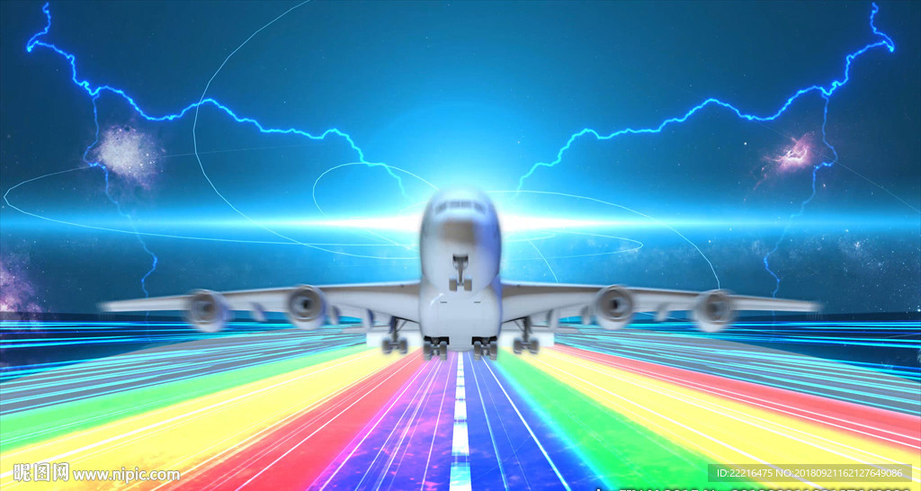 震撼科技感c919彩虹桥