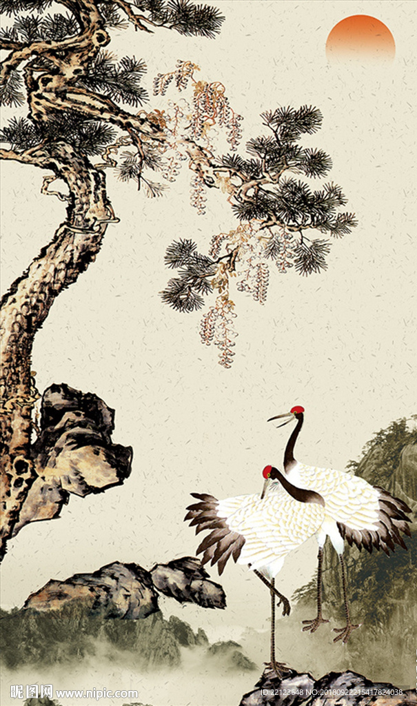 古树白鹭装饰画