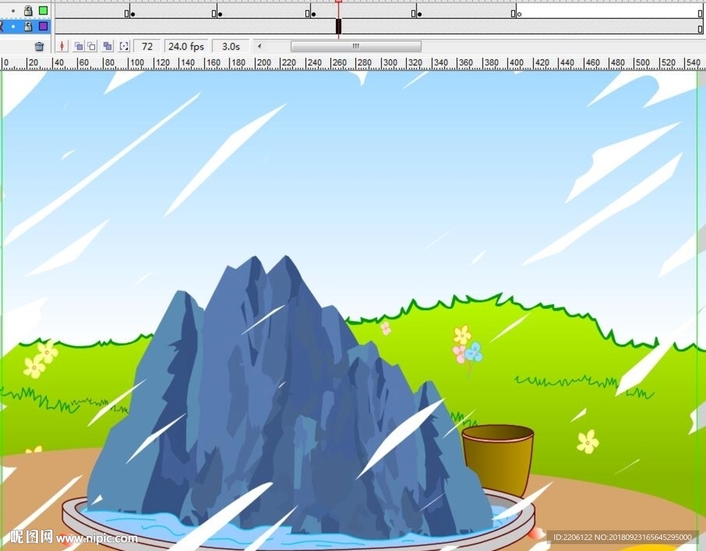 假山水池擦拭遮罩应用5秒