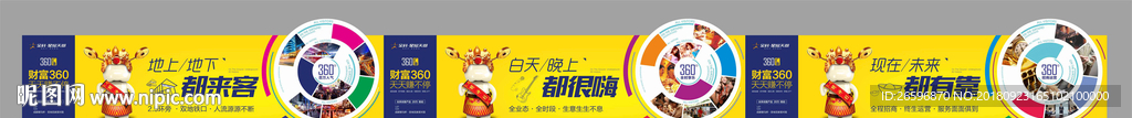 360度生活商圈财神到商铺围墙