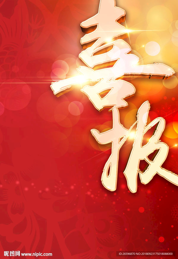 红色喜报好消息海报