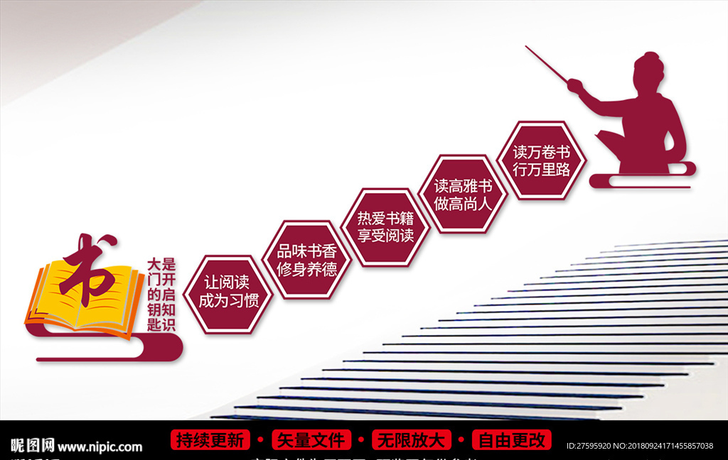 读书楼道文化墙