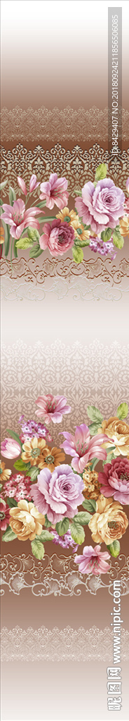 窗帘 台布花纹分层图片