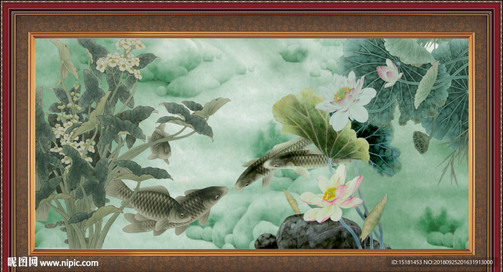 国画荷花