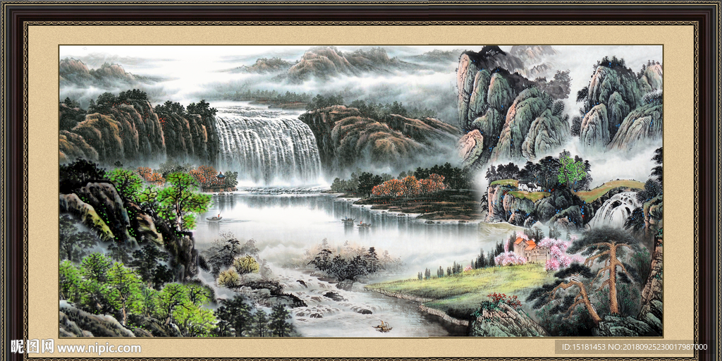 山水风景画图