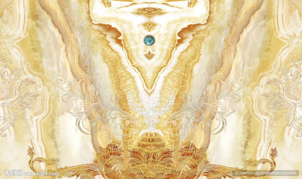 高清欧式大理石纹电视背景墙