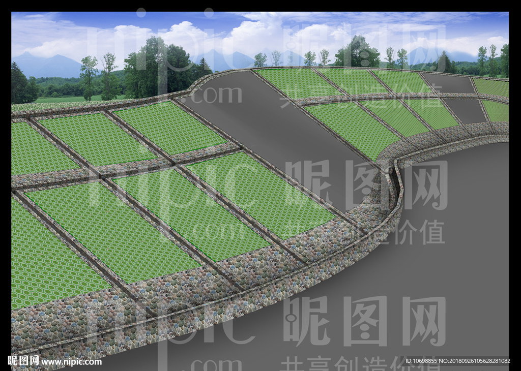山体护坡效果图