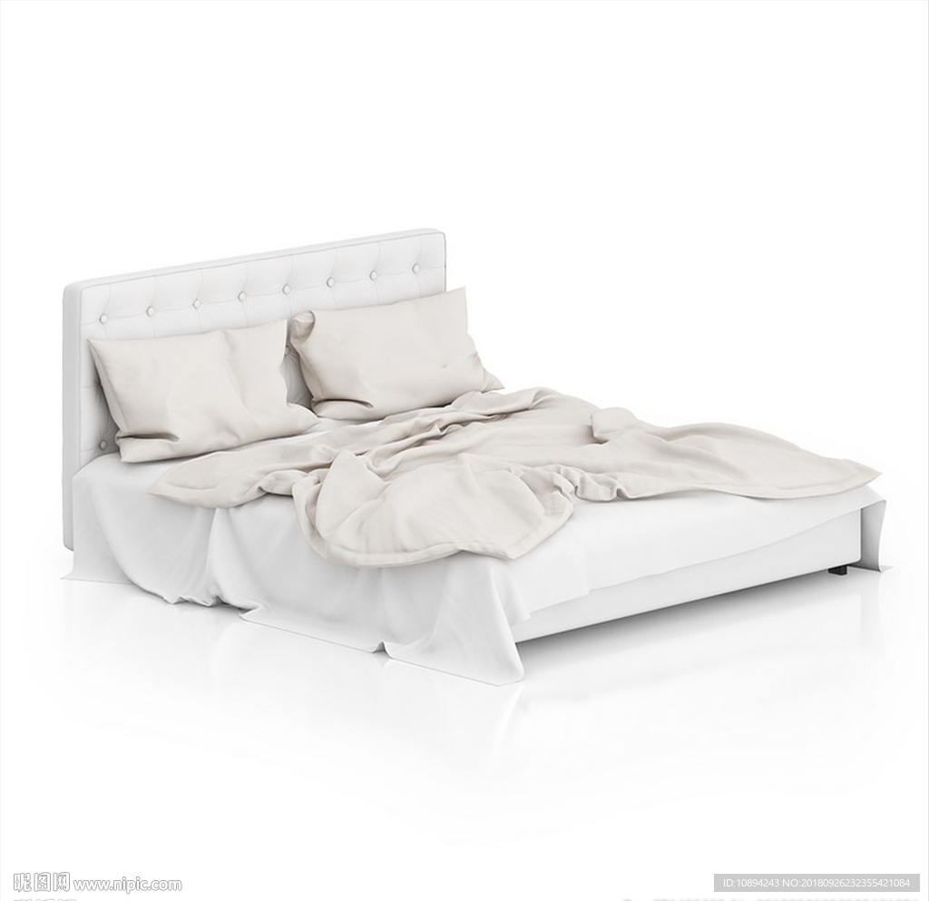 卧室家具模型 床模型 柜子模型