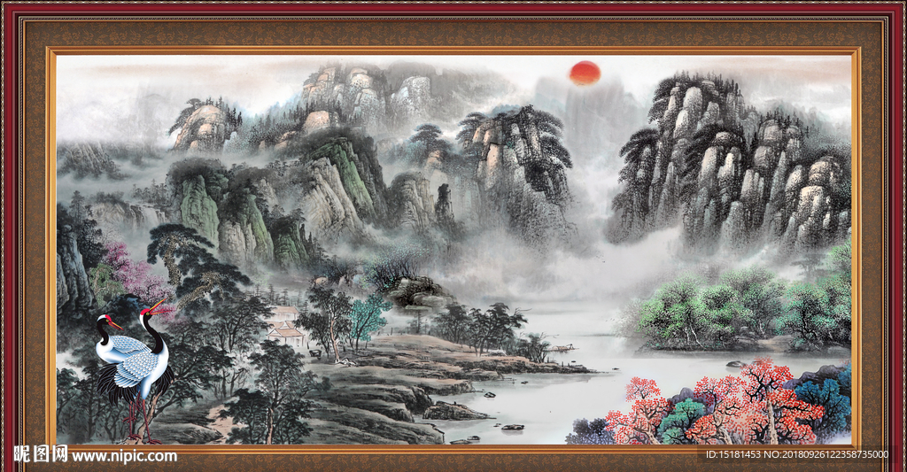 山水风景画图