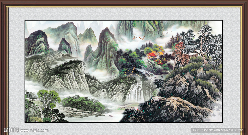 山水风景画图