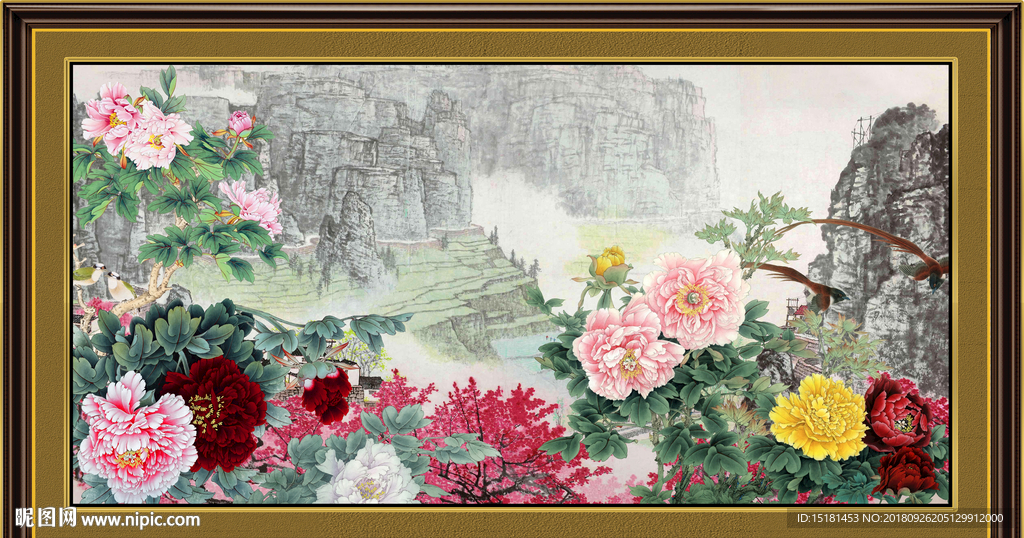 国画牡丹