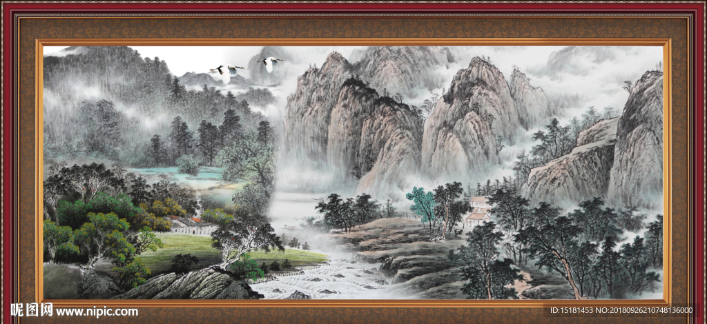 巨幅山水画