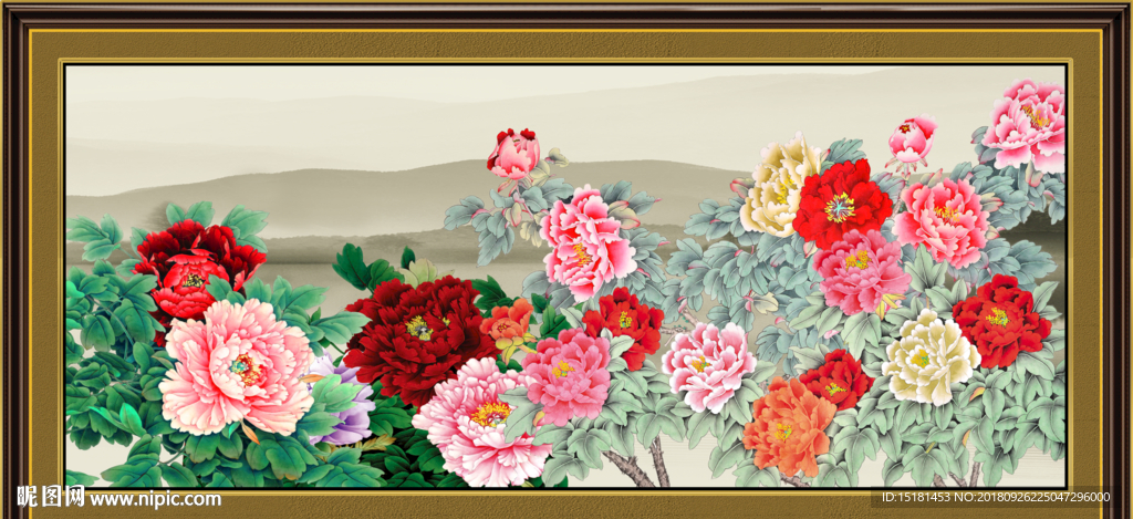 国画牡丹