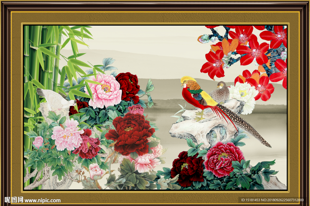国画牡丹