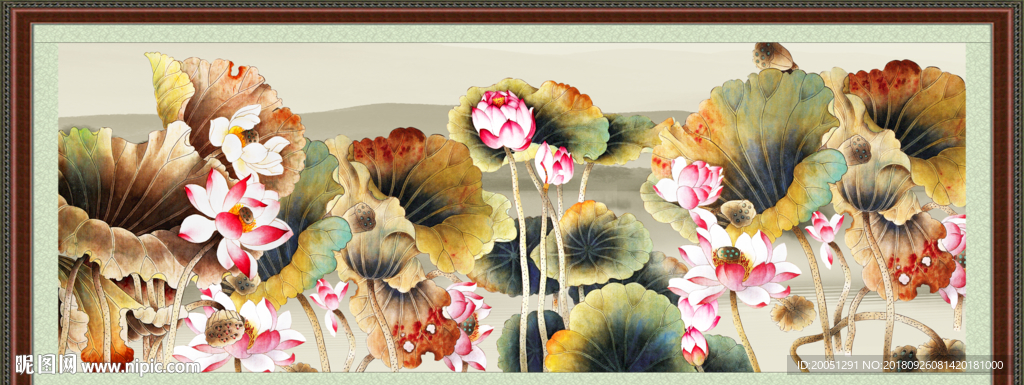 国画荷花
