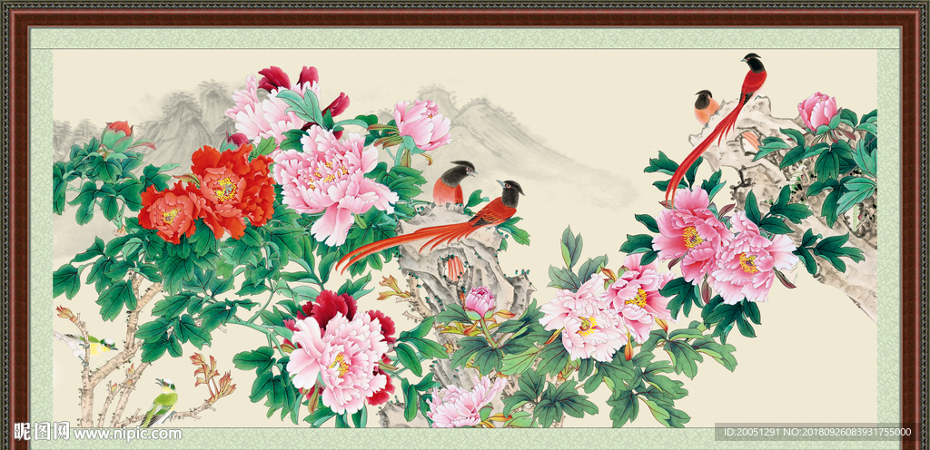 国画牡丹