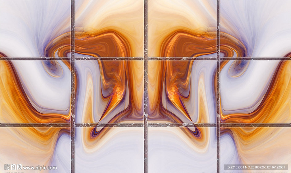 大理石纹电视背景墙