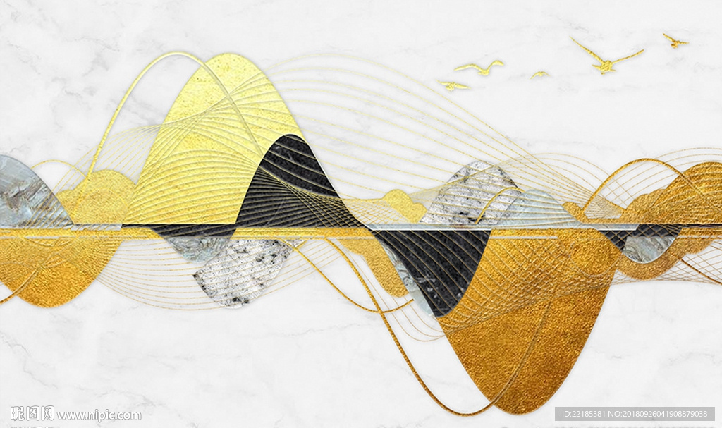 抽象山水大理石纹背景墙