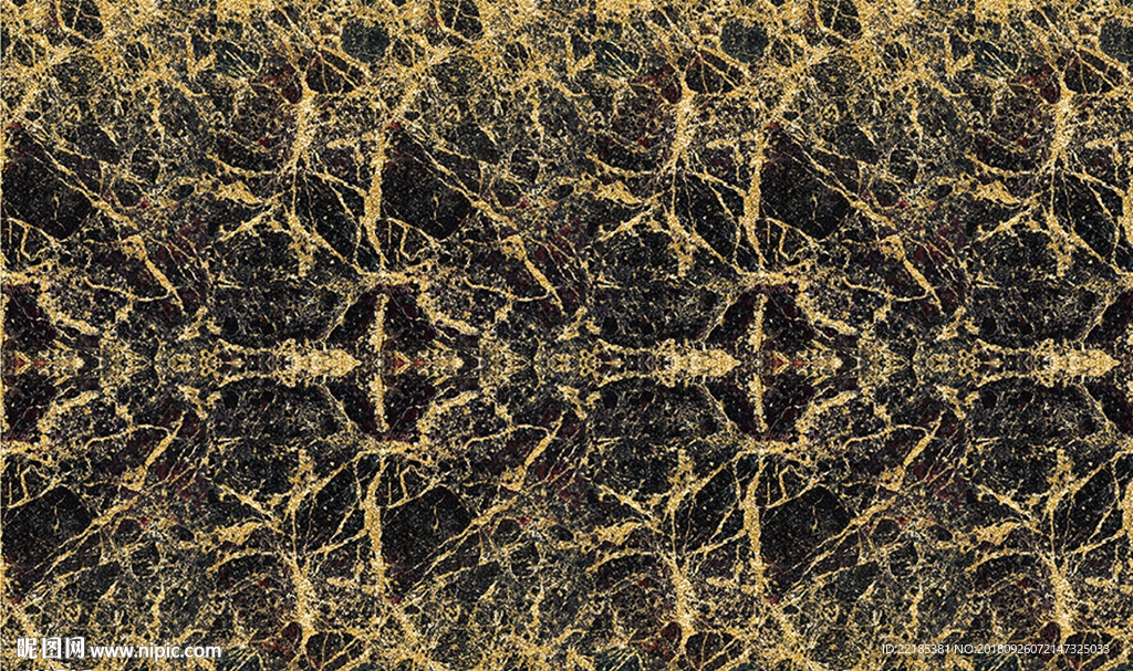 华丽黑金色玉石背景墙