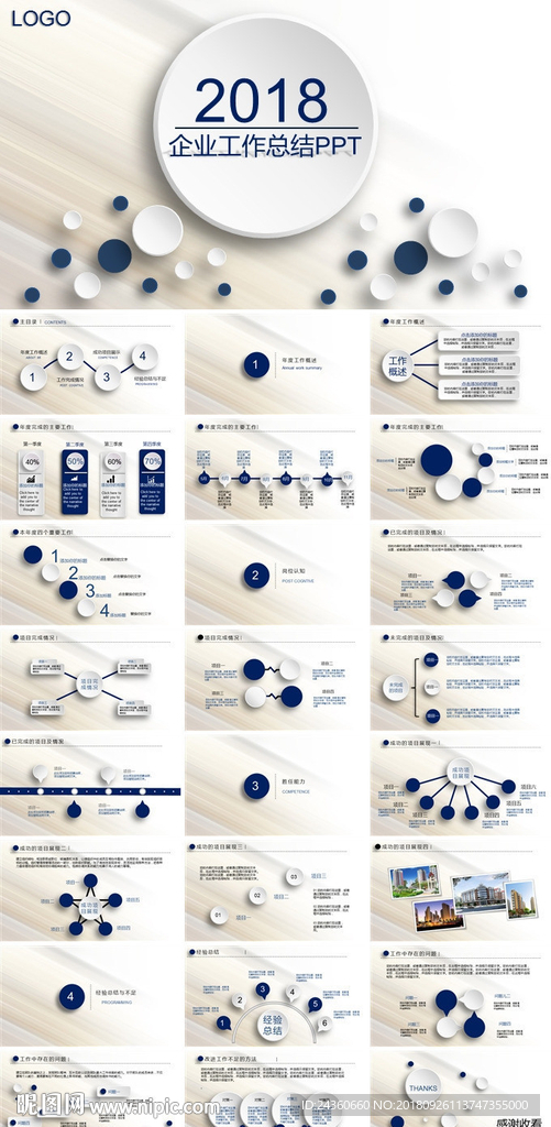 2018企业工作总结PPT