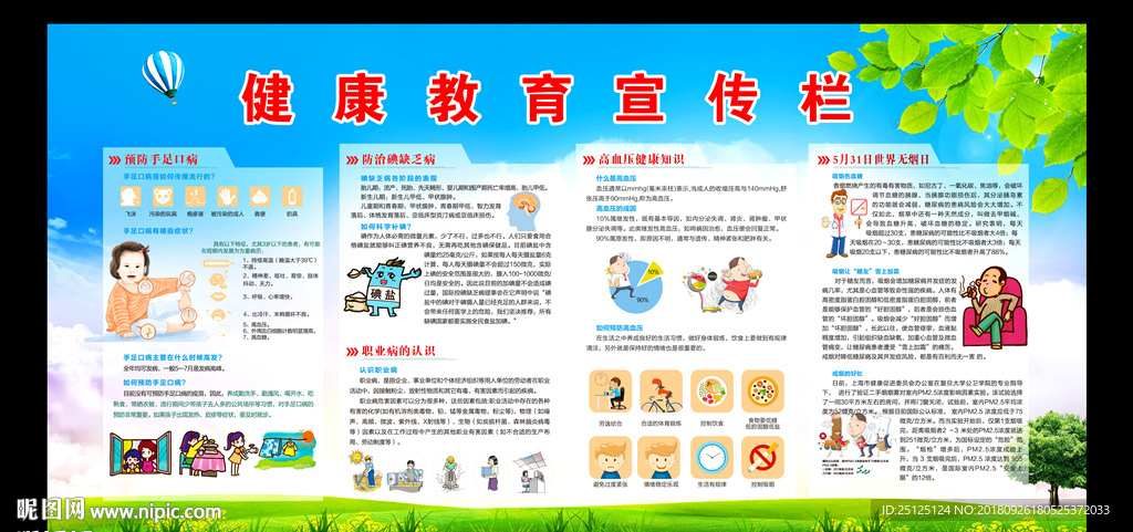 健康教育宣传栏 预防手足口