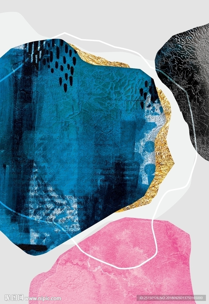 现代简约水墨抽象装饰画