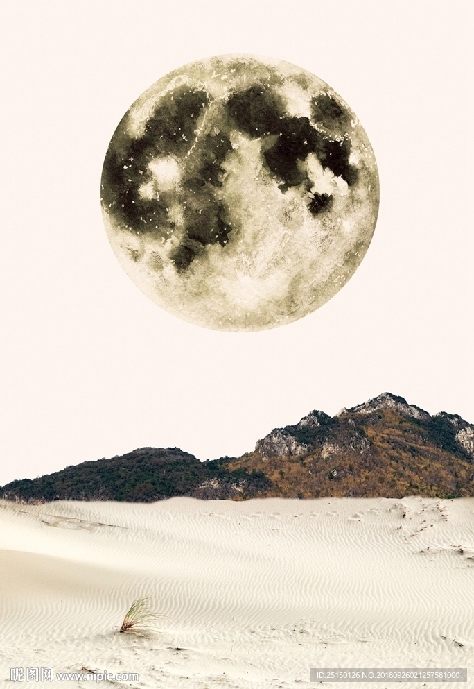 简约星球山峰装饰画